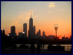 Chicago at sunset - Navy Pier 12 - John Hancock Center